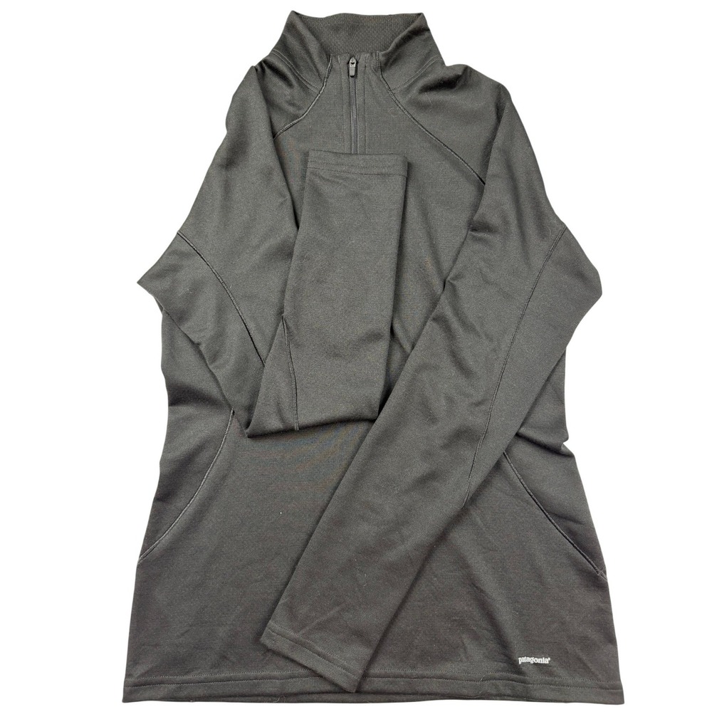 Patagonia Capilene 3 Midweight Quarter Zip Pullover Black Polartec Women S 44451